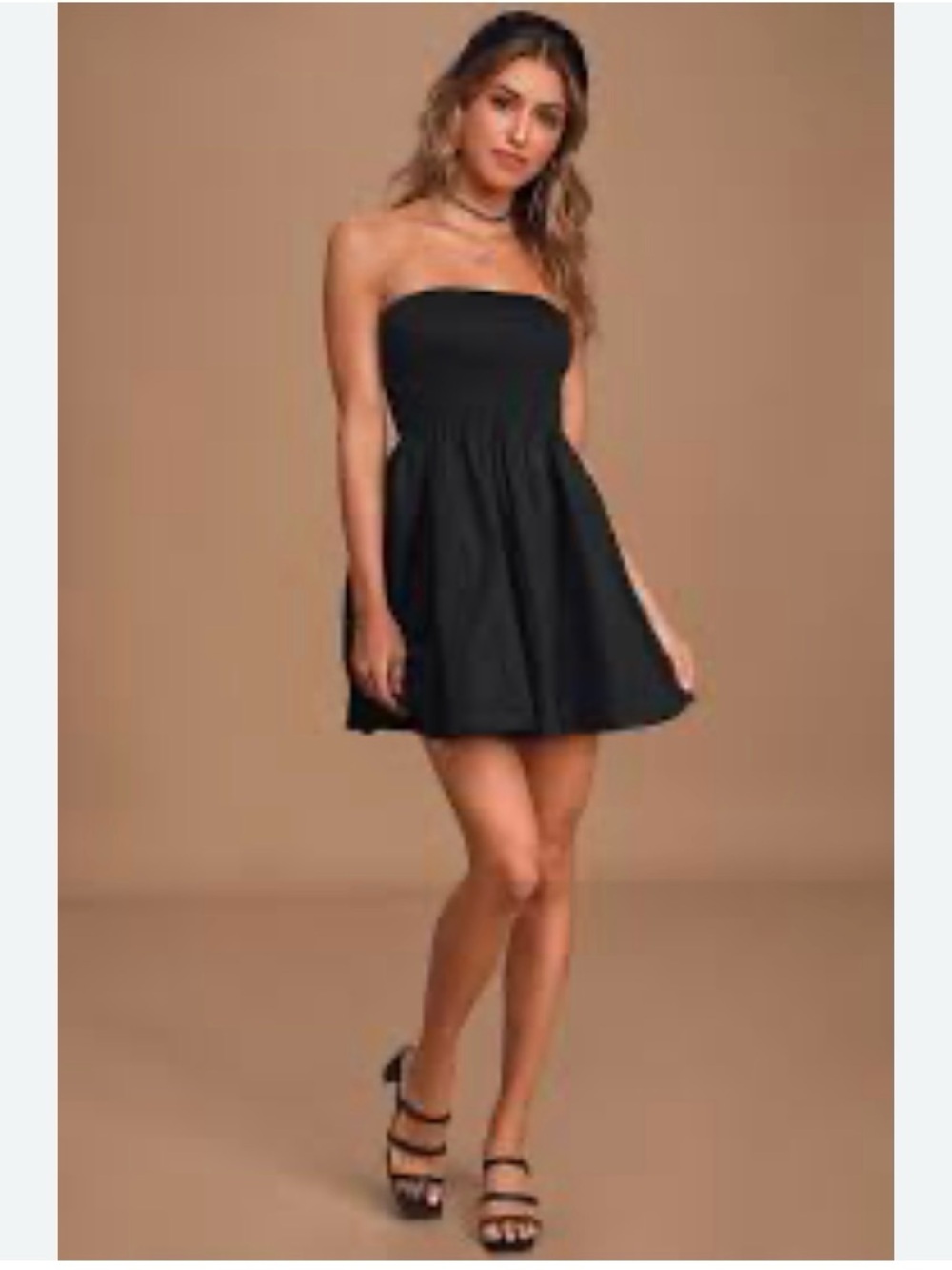 J. Crew Strapless Black Fit-and-Flare Mini Dress -NWOT Size 4